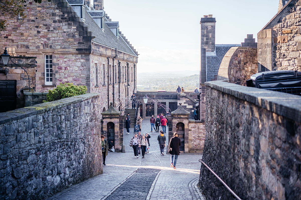 Edinburgh Castle Crown Square and inner courtyard